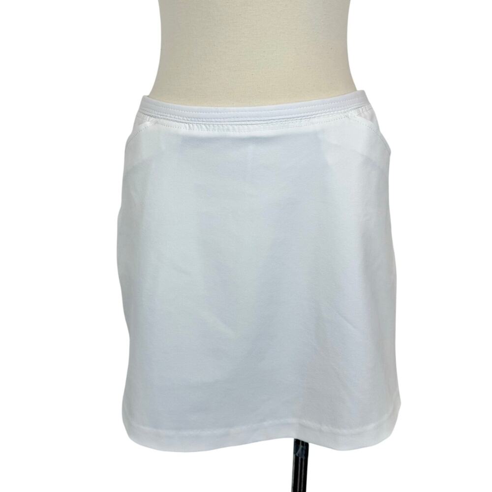 Lilly Pulitzer Monica UPF 50+ Luxletic Stretch Solid White Skort M *READ*